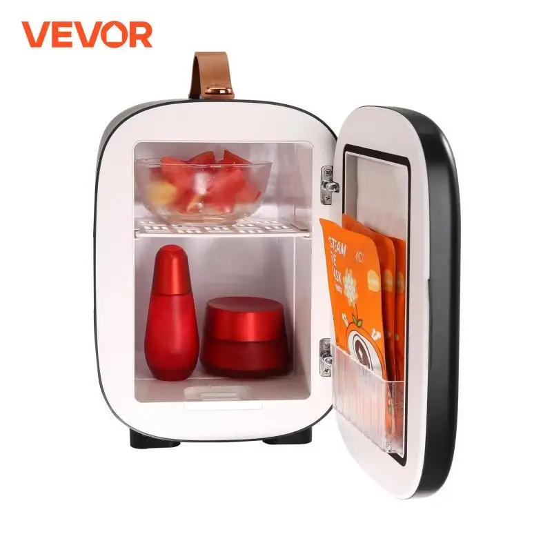 VEVOR 4L Mini Desk Fridge Car Refrigeration Keep Cooler Portable Cosmetics Warm Heat Mask Beverage for Household Dormitory Home