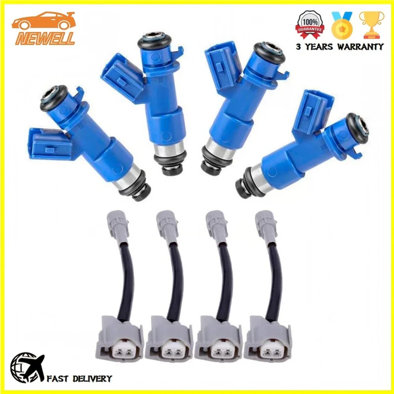 

4pcs 16450-RWC-A01 With Plugs Fuel Injector For HONDA ACURA RDX RSX TSX INTEGRA RSX K20 K24 CIVIC OBD1 B16 B18 410cc