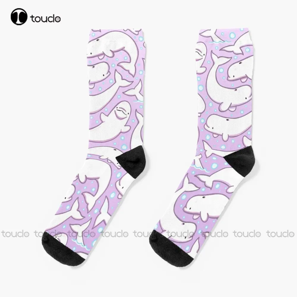 Believe In The Beluga Whale Beluga Whale Socks Socks Personalized Custom Unisex Adult Teen Youth Socks Custom Gift Unisex Adult