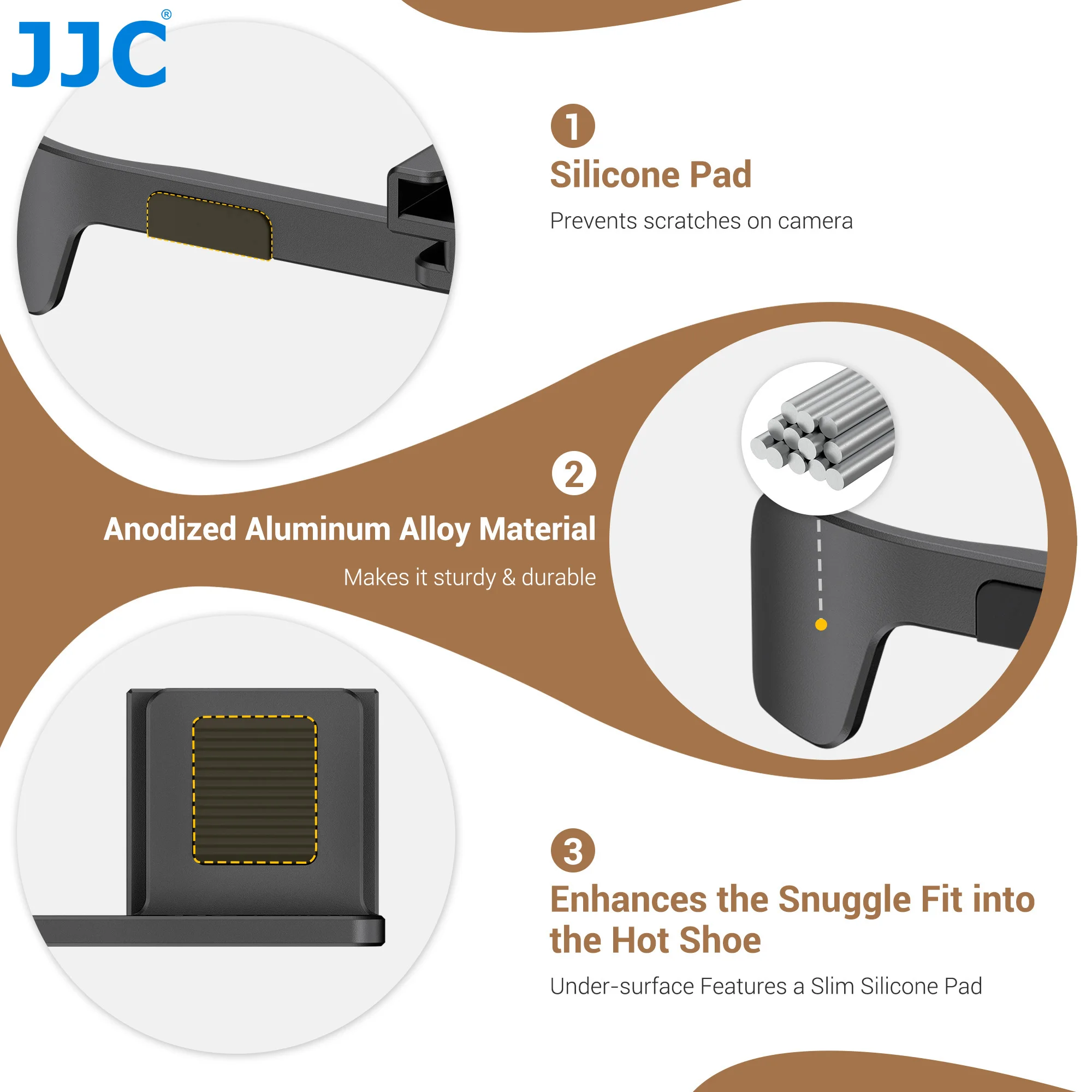 JJC Upgrade Thumb Grip for Fujifilm X half With Cold Shoe Mount