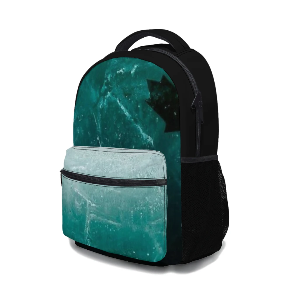 Diseño de hielo negro, nueva moda femenina para chicas, mochila universitaria impermeable de alta capacidad, mochilas escolares para ordenador portátil para niñas a la moda de 17 pulgadas   ﻿