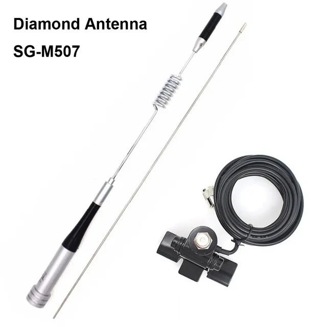Antena diamentowa SG-M507 dwuzakresowy 144/430MHz antena mobilna pasuje do kt-980plus th-8600 VV-898S BJ-318 Walkie Talkie