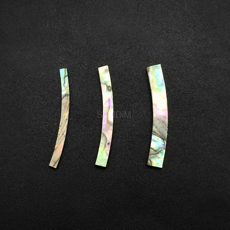 12pcs/set Mother of Shell Guitar Rosette Paua Abalone White Shell Curved Strips Guitar Sound Hole Inlay 2mm 3mm 4mm width