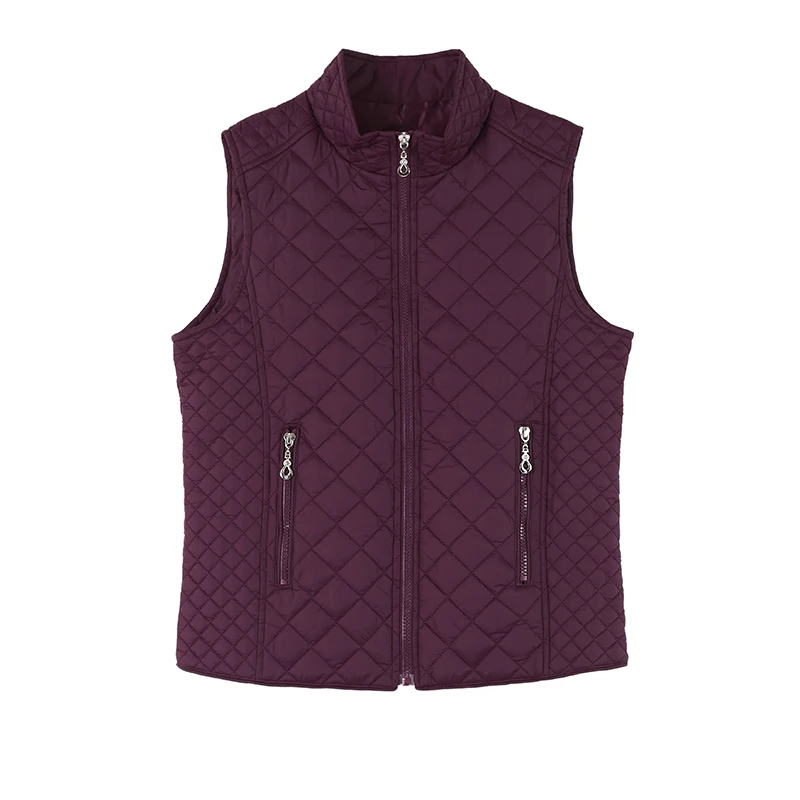 Women's Cotton Vest Spring Autumn Mommy Sle 2023 New Winter Outerwear Large Size Ladies Jaet Top Zipper Closure  Color