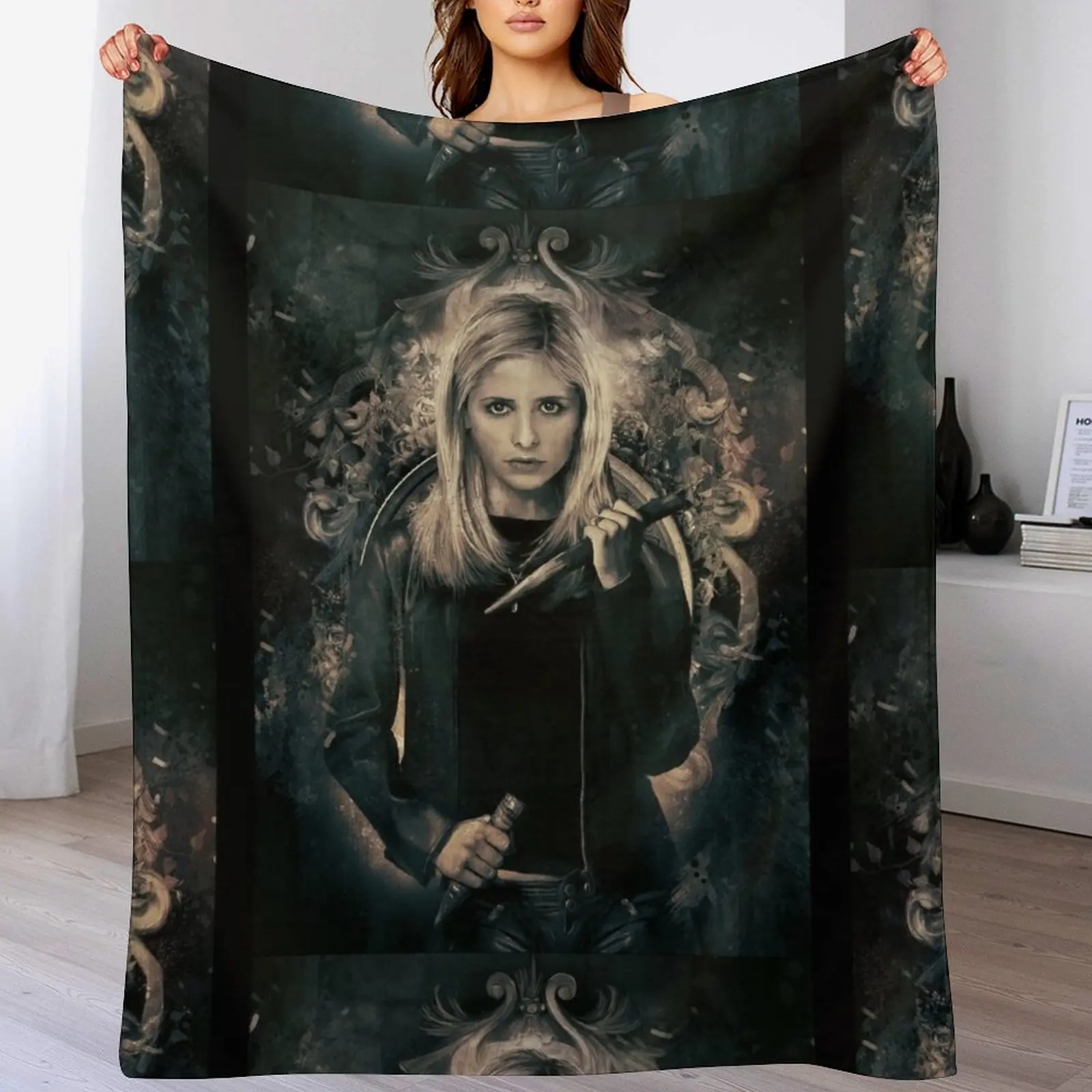 Buffy The Vampire Slayer Throw Blanket Single Thins Camping Blankets