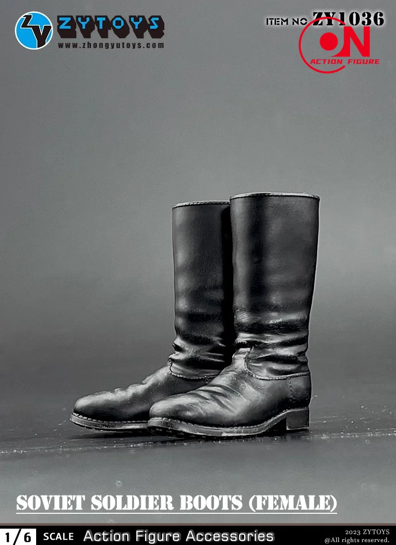 ZYTOYS ZY1035 ZY1036 Scala 1/6 Soldato Sovietico Stivali Maschio Femmina Scarpe Solide Modello Misura 12 ''Soldato Action Figure Corpo Bambole