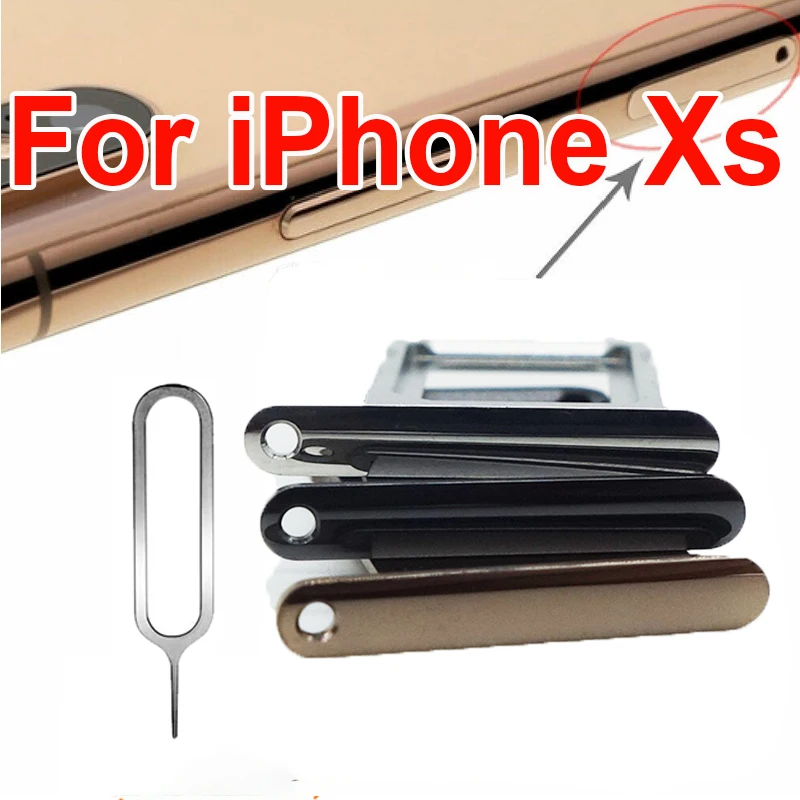 

1 шт., лоток для держателя Sim-карты iPhone Xs с водонепроницаемой резиновой крышкой