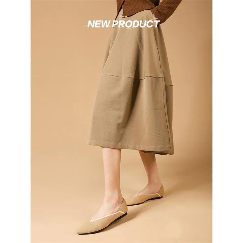 Flat Shoes Women\'s Spring Summer Knitting Fly Line  Shoes Pointed Tie Soft Bottom Breathable Non-slip Single Shoes