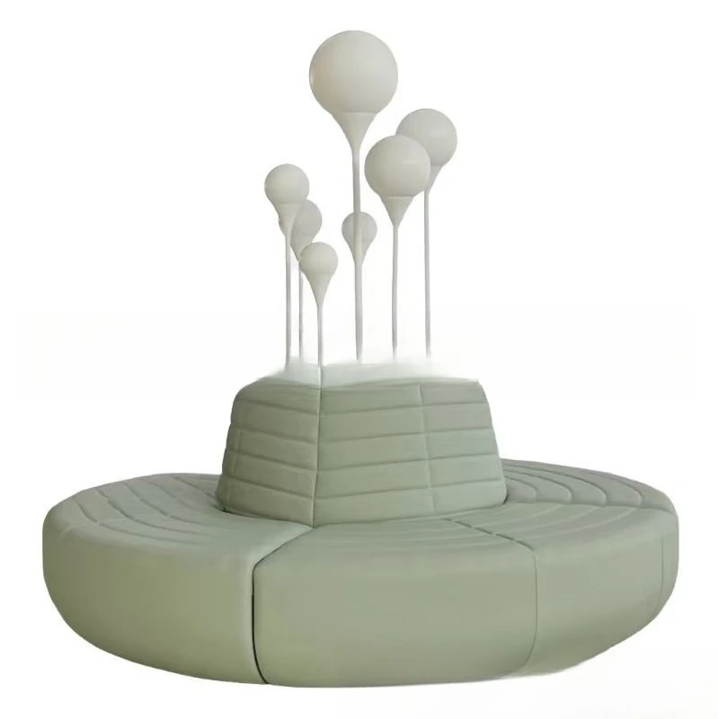 Round Combination Sofa Library Hotel Lobby Waiting Area Resting Area Entertainment Area Play Reading