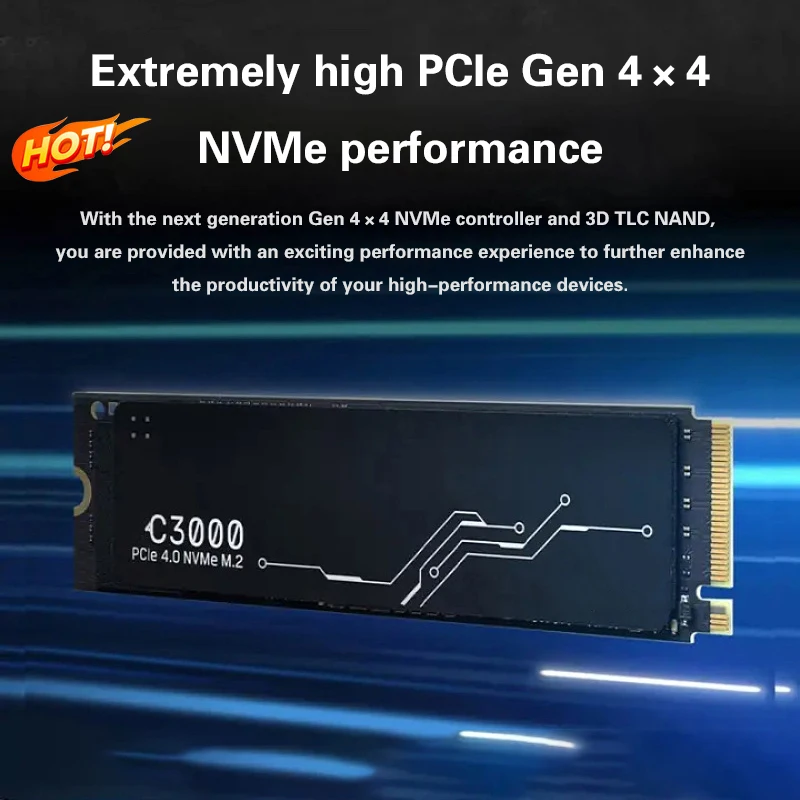 PCIe 4.0 NVMe M.2 ssd m2 512gb 1tb 2tb 4TB hard Drive Internal Hard Disk For Laptop Desktop MSI UP TO 7000mb/s