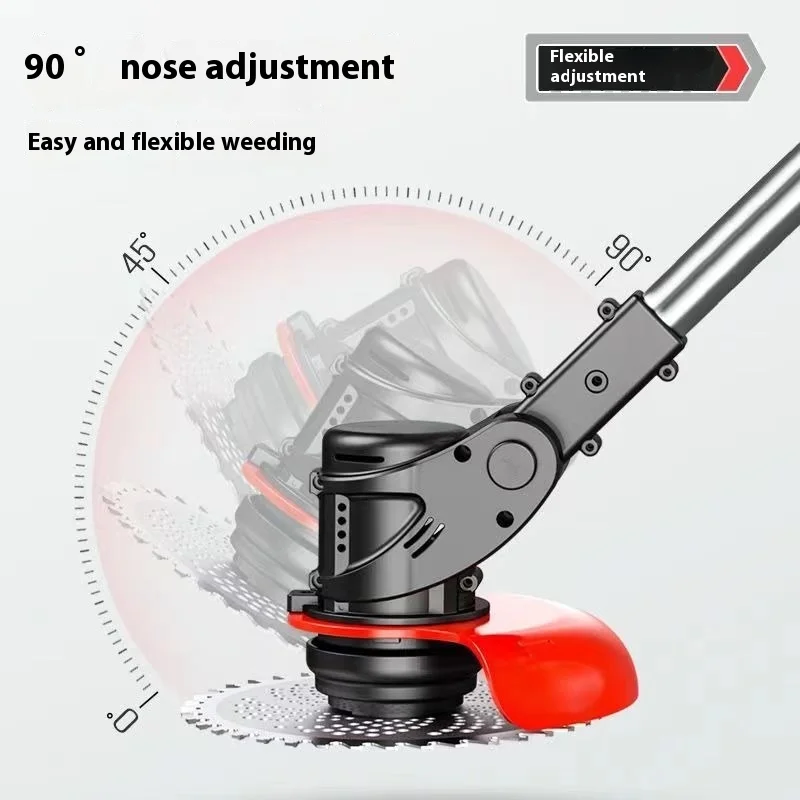 Portable High-Power 125cc Brushless Lawn Mower Long-Endurance Lithium Battery Industrial Household Agricultural DIY Harvesting