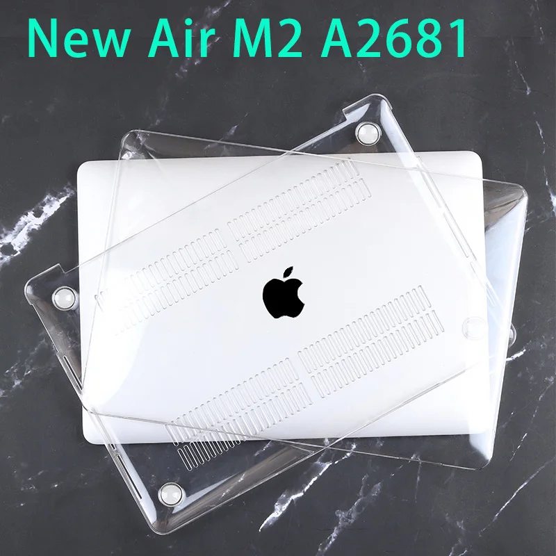 새로운 MacBook Air 13.6 인치 케이스 2022 M2 칩 모델 A2681, 키보드 커버가있는 하드 쉘 케이스와 호환