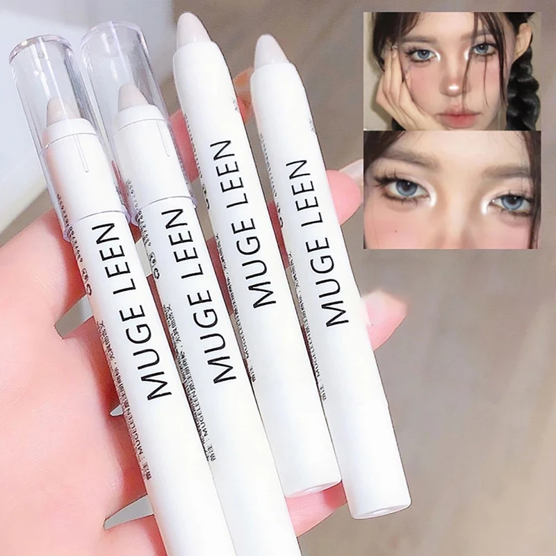 ＆1Pc Eye Shadow Pen Eye Corner Lying Silkworm Brightening Highlight Stick Pearlescent Matte Eye Cosmetics Waterproof Sweatproof