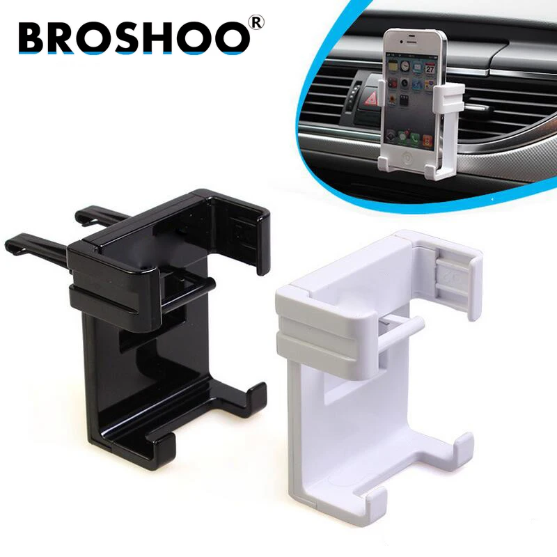 BROSHOO Clip 58-85MM Car Air Outlet Mount Cell Mobile Phone Holder Bracket Stands For IPhone For Samsung Galaxy GPS Car Styling