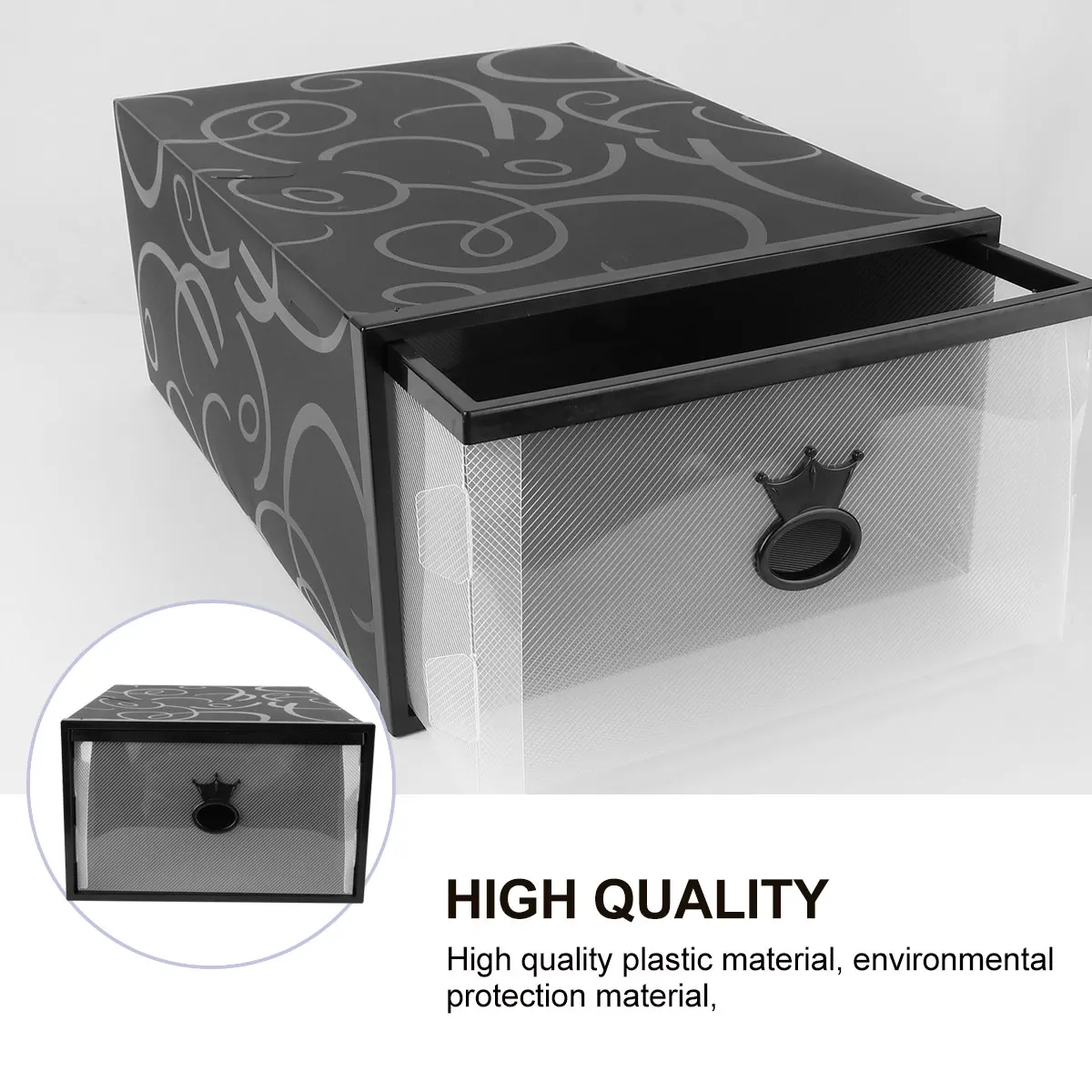 

Shoe Box Organizer Boxes Cabinet Storage Drawer Clear Container with Lid Tidy Plastic Sneaker Shoes