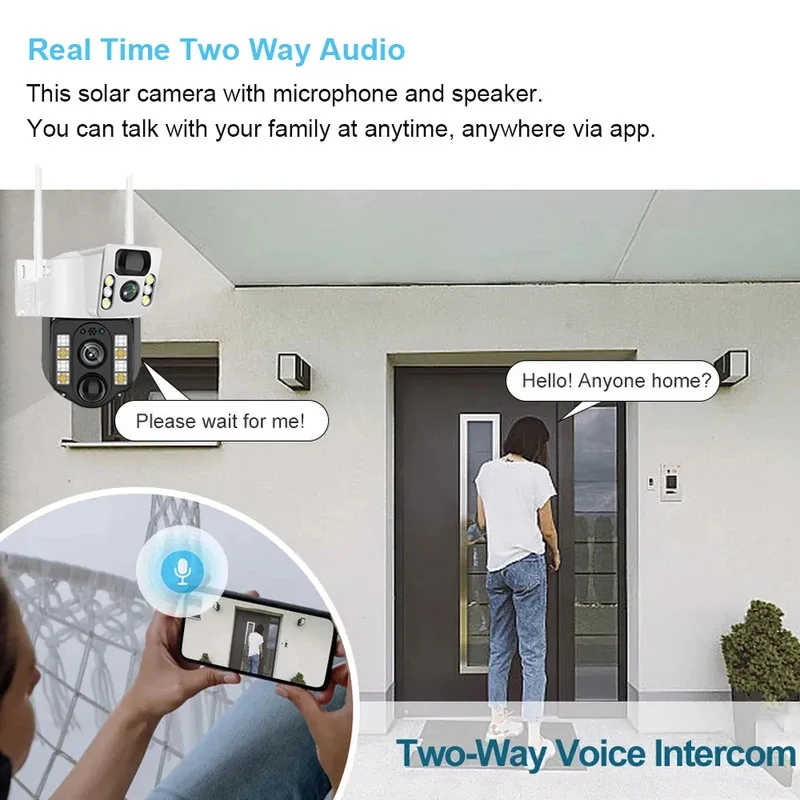 8-мегапиксельная Wi-Fi камера, камеры видеонаблюдения, наружный монитор, домашний PIR-гуманоид, обнаружение безопасности