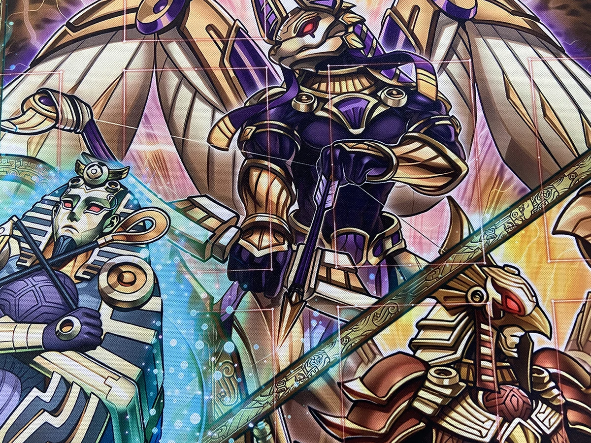 YuGiOh Imsety, Glory of Horus TCG Mat Duamutef CCG Pad Board Game Playmat Trading Card Game Mat Rubber Mousepad Bag 600x350x2mm