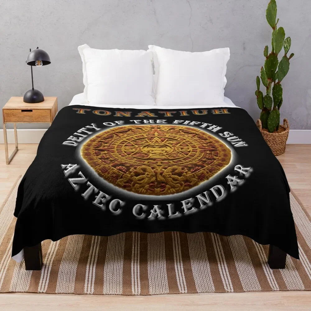 

Sun Stone Real Colors Disk Mexica Civilization Throw Blanket Decorative Sofas funny gift Travel Decorative Beds Blankets