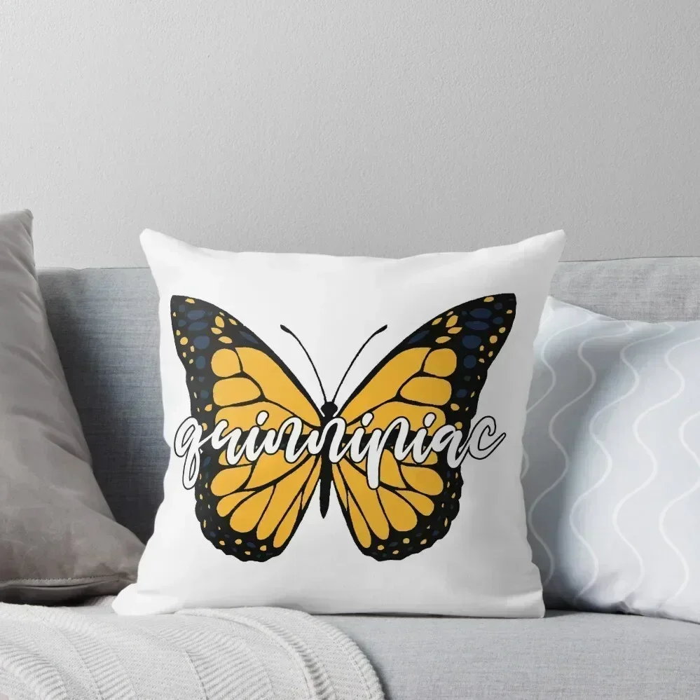 

Quinnipiac Butterfly Throw Pillow pillows decor home Cushion Cover For Sofa Decorative pillowcase Christmas Pillowcase pillow