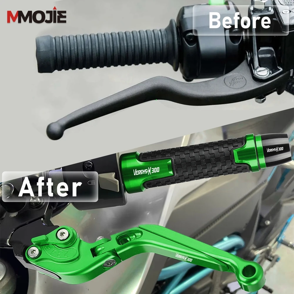FOR Kawasaki VERSYS-X300 VERSYSX300 2017 2018 2019 2020-2021 7/8'' 22mm Handlebar Handle Grips Ends Foldable Brake Clutch Levers