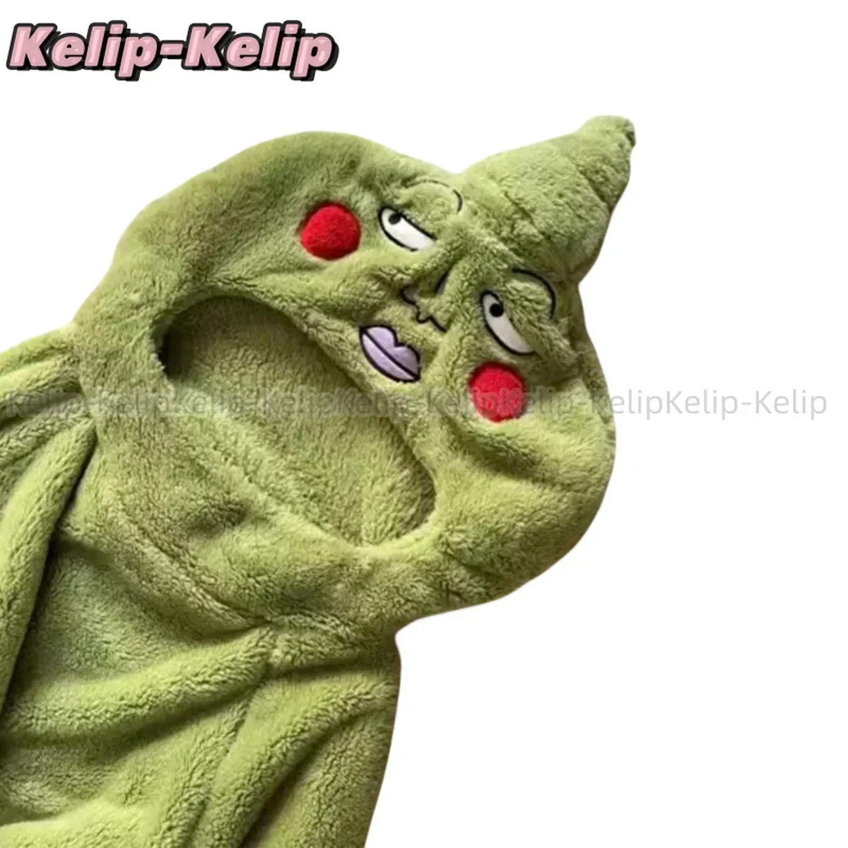 Anime Mob Psycho 100 Dimple Cosplay Costume Mobu Saiko Hyak Flannel Pajamas Green Jumpsuits Man Woman Kawaii Home Furnishings