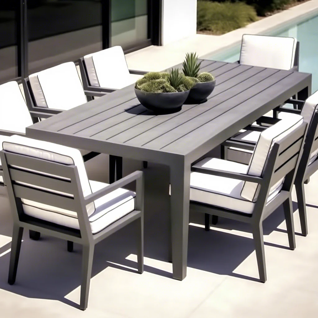 Modern Luxury Aluminum Patio Garden Furniture Set Comfortable Durable High-quality Metal Rope Outdoor Living Park Farmhouse