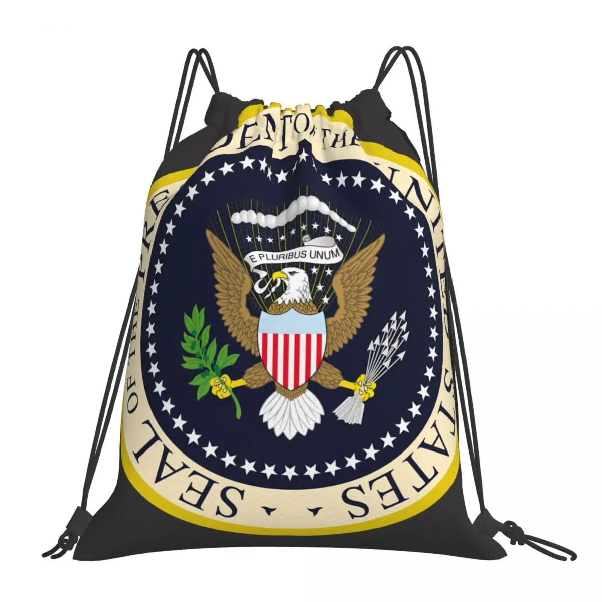 

Seal Of The President Of The United State Drawstring Bags Gym Bag Unisex Sports Bag Fitness Building Muscle Shopping Sackpack