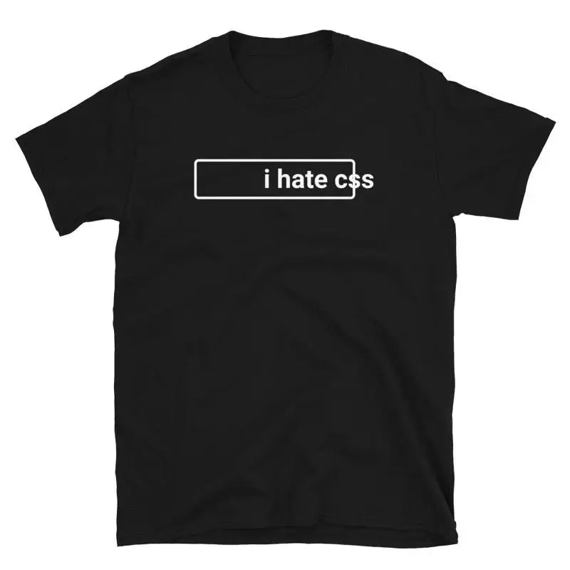 Camiseta de desarrollador web divertida desarrollo CSS odio