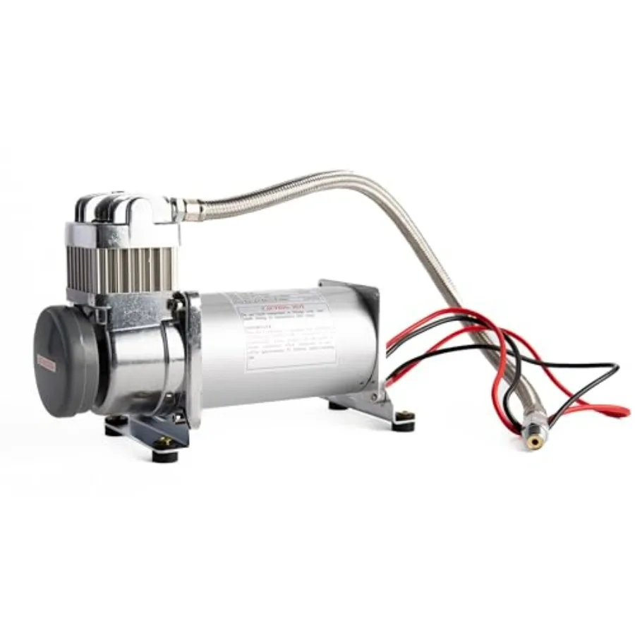 

V103C Сверхмощный воздушный компрессор 200 фунтов на квадратный дюйм для поездных рожков Нержавеющая сталь Черный Высокое давление Прочный дизайн