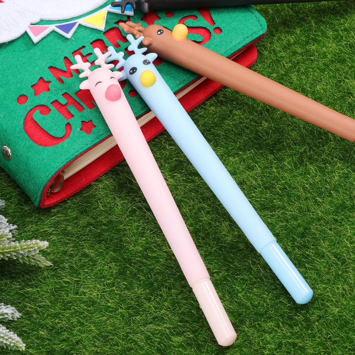 

8Pcs Adorable Deer Themed Ballpoint Pen Set 4 Colors Included Smooth Comfortable Writing Perfect Gift for Friends Students