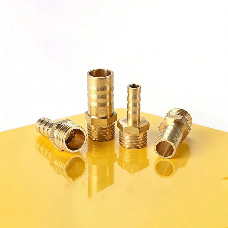 5PCS Brass Barbed Hose Fitting,Straight Equai&Reducer Adapter,4/6/8/10/12/14/16mmOD,for Water Gas Tubing