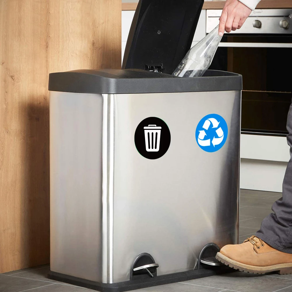

Classification Stickers PVC Recycling Decals Trash Can Signs Waterproof Removable Self Adhesive Garbage Labels Waste Management