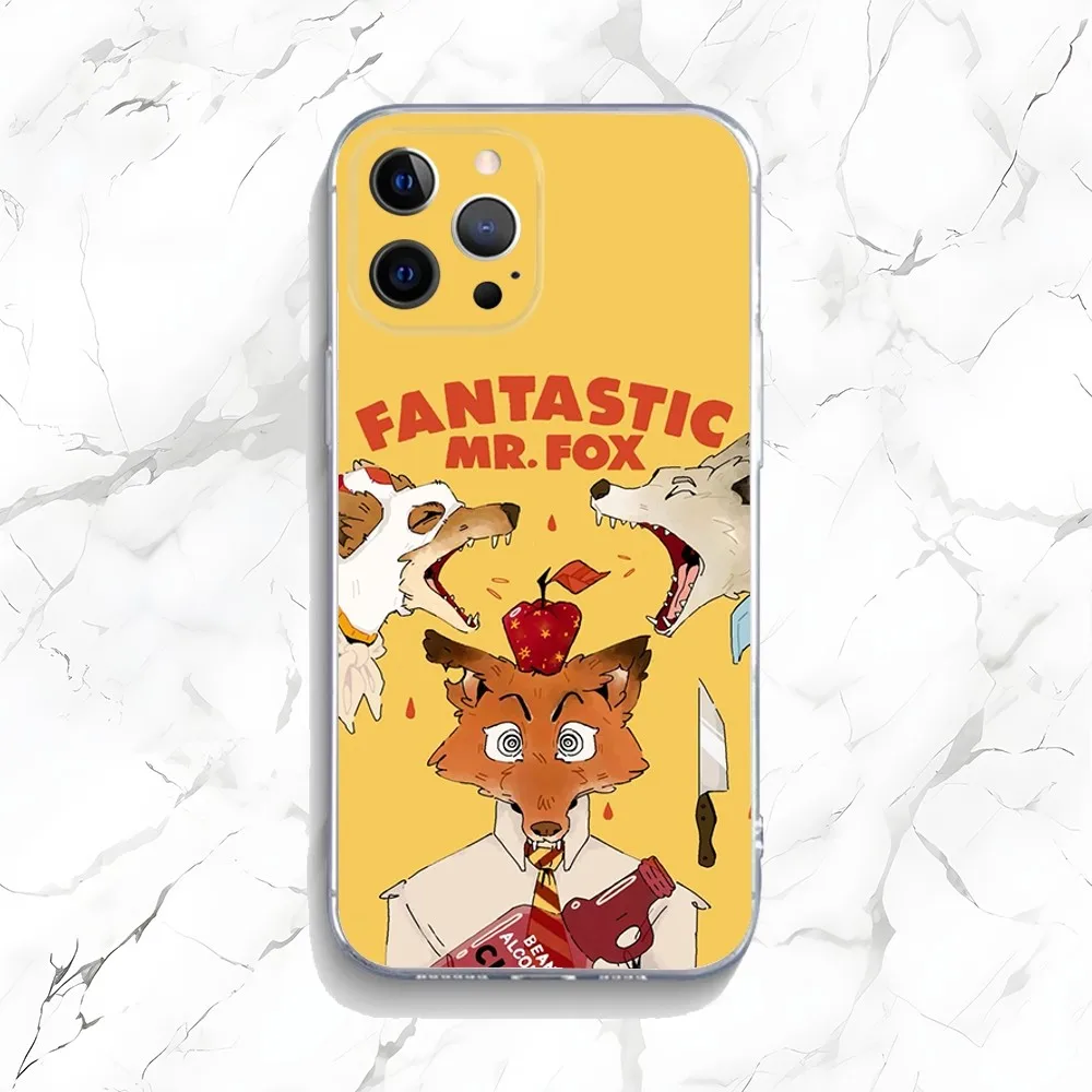 Fantastic Mr F-Fox Phone Case For iPhone 15,14,13,12,11 Plus,Pro,Max,XR,XS,X,7,8 Plus,SE,Mini Transparent Silicone Soft