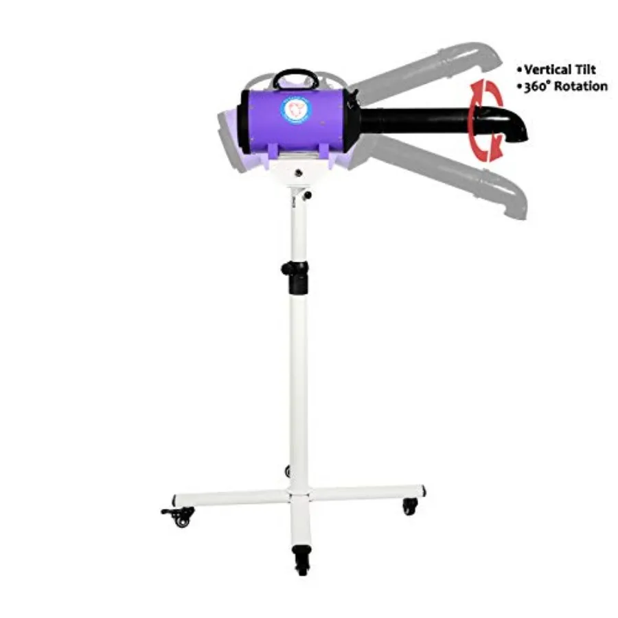 Flying Pig High Velocity Dog Pet Stand Grooming Dryer w/Variable Air Speed and Heat Purple view 3