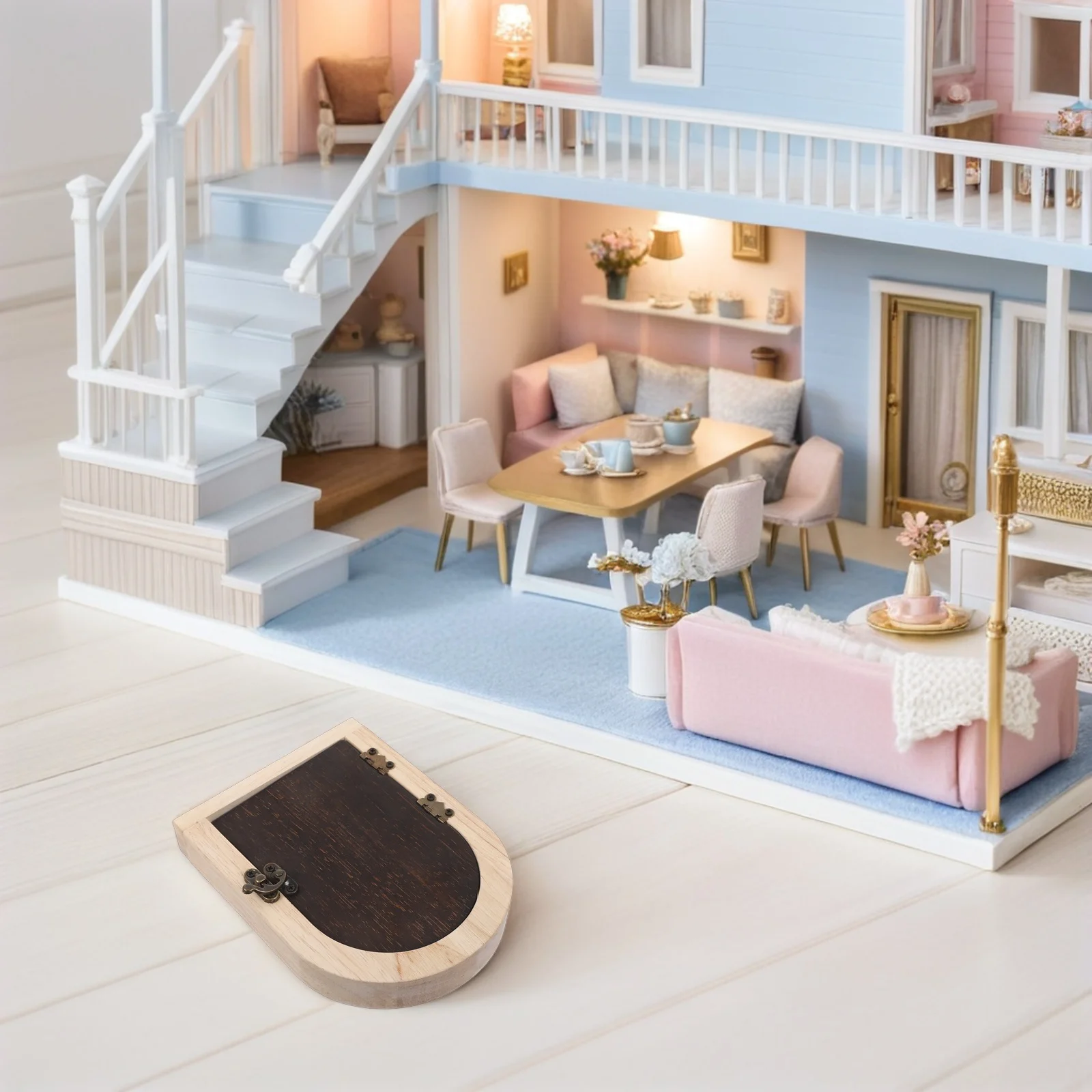 

Fairy Door Outlet Cover Hidden Wood Socket Decoration Childproof Pet Proof Universal Fit Nursery Room Decorative Concealer