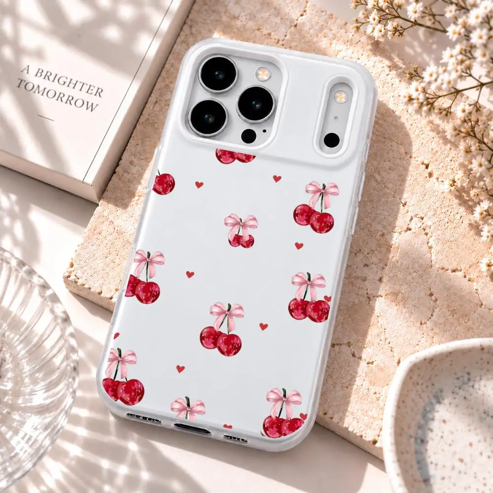 Cute Pink Heart Bow Cute Pink Heart Bow Phone Case IPhone 18 17 16 15 14 13 Pro Max 2 In 1 Jelly Case Soft Matte Cover view 5