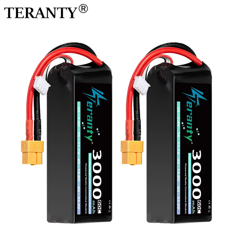 TERANTY 3S Lipo Battery 11.1V 11.4V 3000mAh 60C 80C with T/XT60 Plug for RC Car Buggy Truck FPV Drone Airplane RC Model Parts