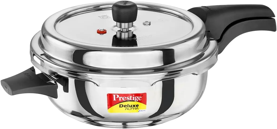 

4L Pressure Cooker, Deep Lid, Alpha Base, Durable Handles, Controlled Gasket-release, Silver