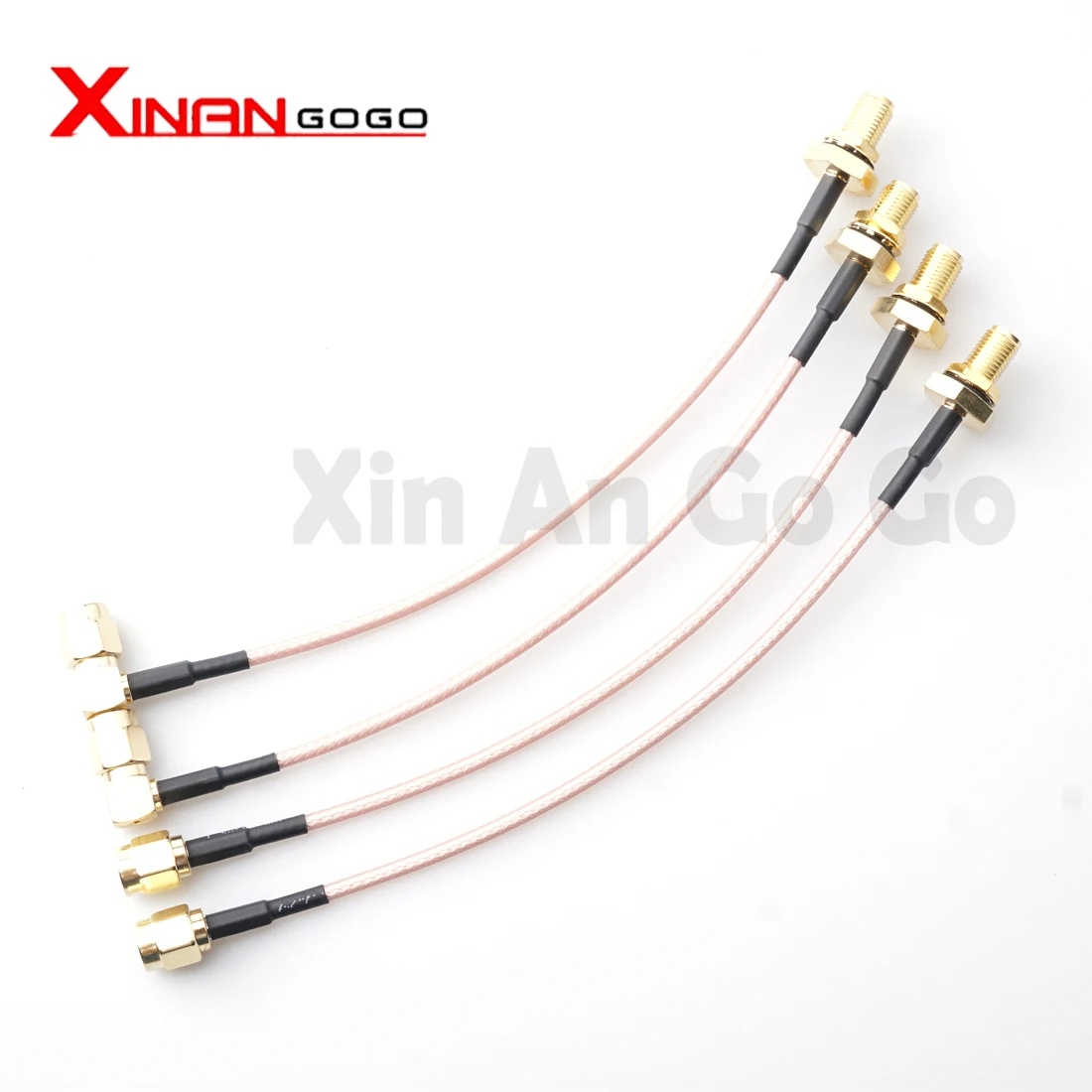 1PCS SMA Male to SMA Bulkhead Female with O-ring Antenna Feeder Cable Assembly Right Angel to RP Female Pigtail Cable RG316