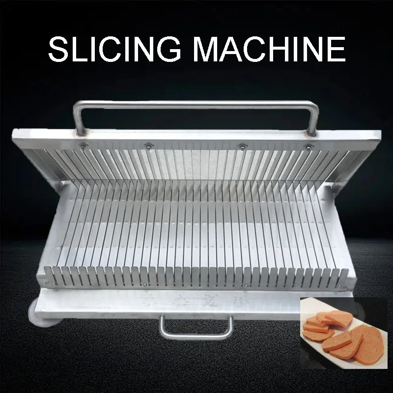 Double Blade Manual Slicer Stainless Steel Thick Hand Pressure Multifunction Slicer Vegetable Cooked Food Slicer