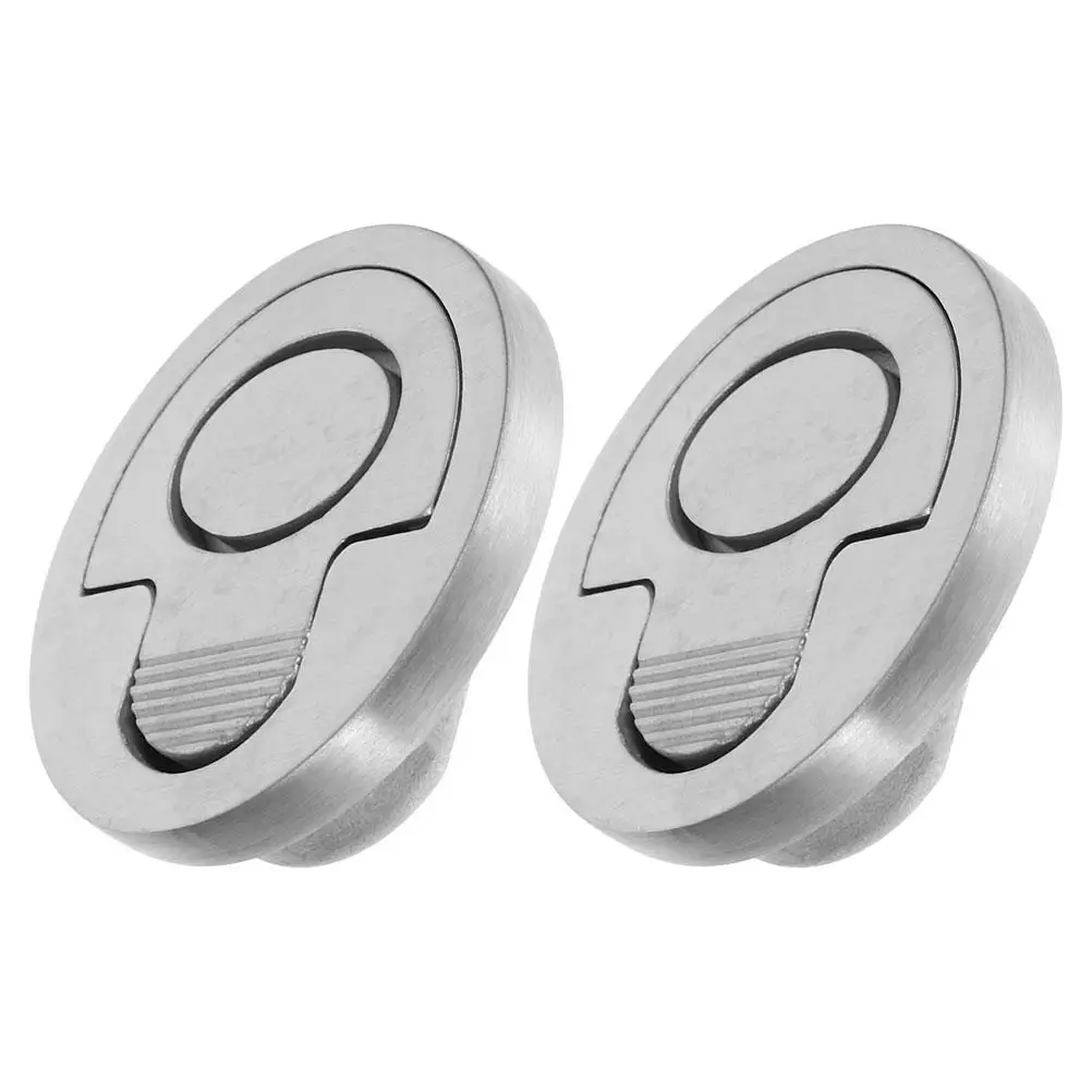 2 Pcs Stainless Steel Pull Ring Flush Mount Lift Handle Boat Hatch Cabinet Handles