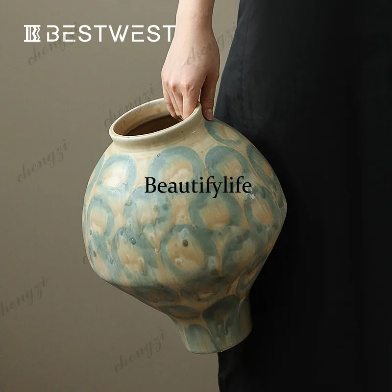 A95 Jingdezhen Ceramic Vase Home Furnishing Entrance Homestay Flower Arranger