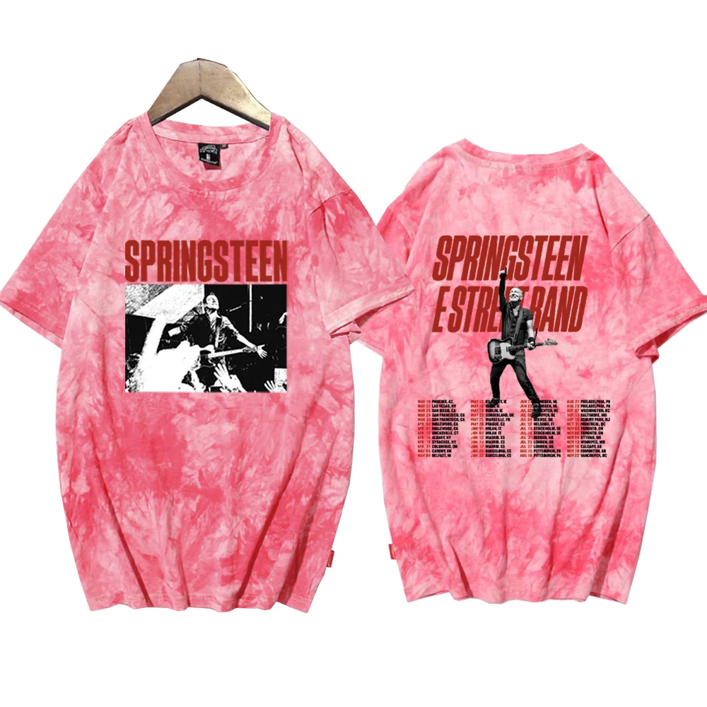 Springsteen and E Street Tour 2024 Shirt Springsteen and E Street Merch Gift for Fan Pullover Tops Male Short Sleeve Hip Hop Top