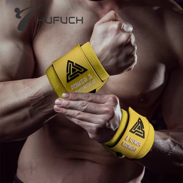 1 para wysokiej jakości opasek na nadgarstek Fitness chroniących nadgarstek podczas treningów na siłowni, idealnych do intensywnego wyciskania na ławce Deadlift