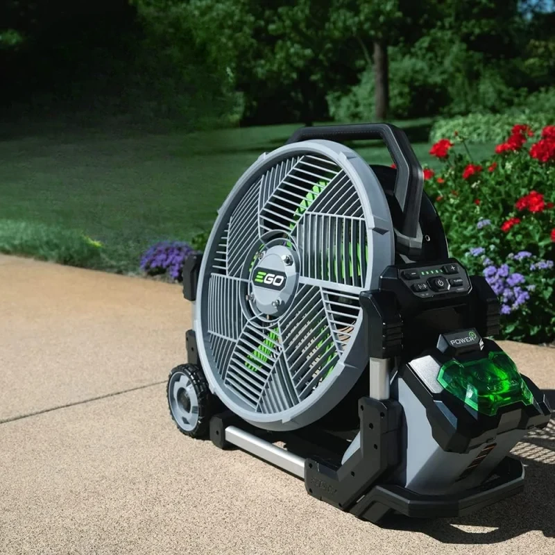 18-Inch 5 Speed 20MPH Portable Misting Fan, Battery and Charger Not Included, Black