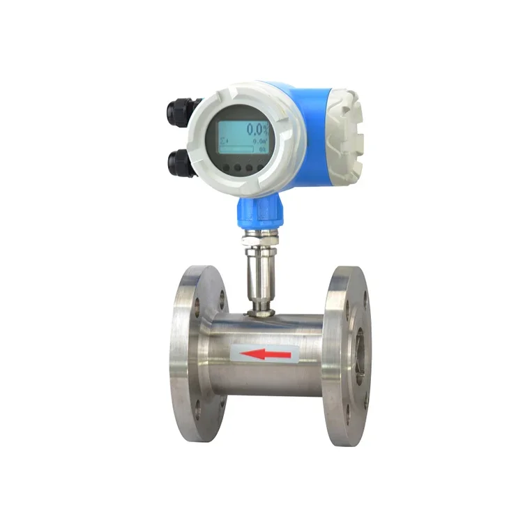 KF500 emf turbine flowmeter waste water liquid chemical digital flow meter