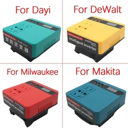 220V Multifunction Intelligent Lithium Battery Inverter Outdoor 120W USB Power Bank For DeWalt for Makita for Milwaukee for Dayi