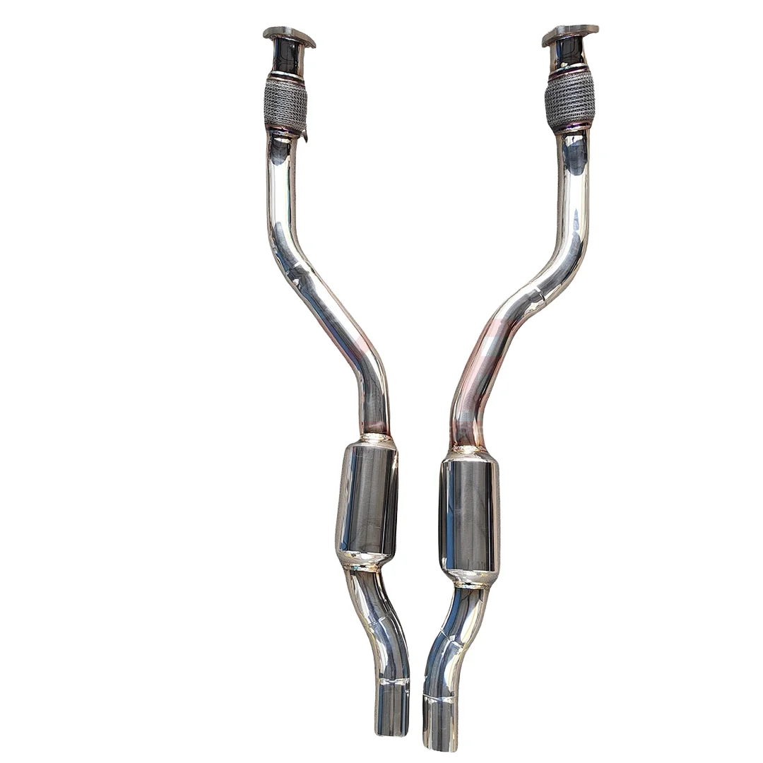 

Резонаторы передней выхлопной трубы из нержавеющей стали, гоночные выхлопные трубы для S4 S5 B8 B8.5 3.0t