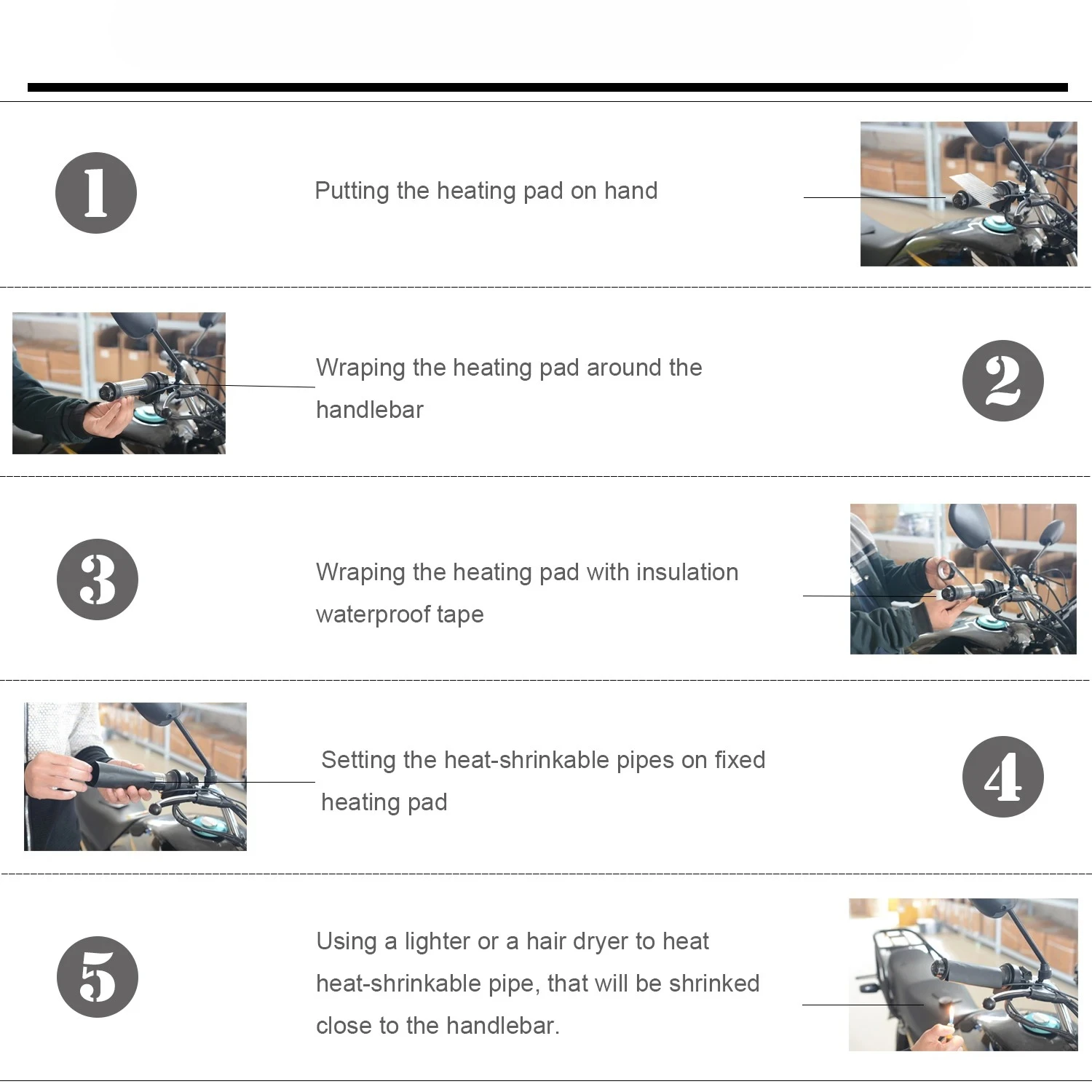 12 فولت دراجة نارية ساخنة مقبض القبضات E-الدراجة الثلج المقود مقابض سخان لهوندا الدراجات النارية قبضة تدفئة