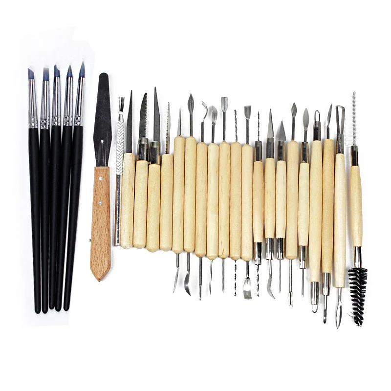 9-31 Piece cakes pottery clay sculpture tool indentation silicone pen Sculpture knife set multifunctional combination